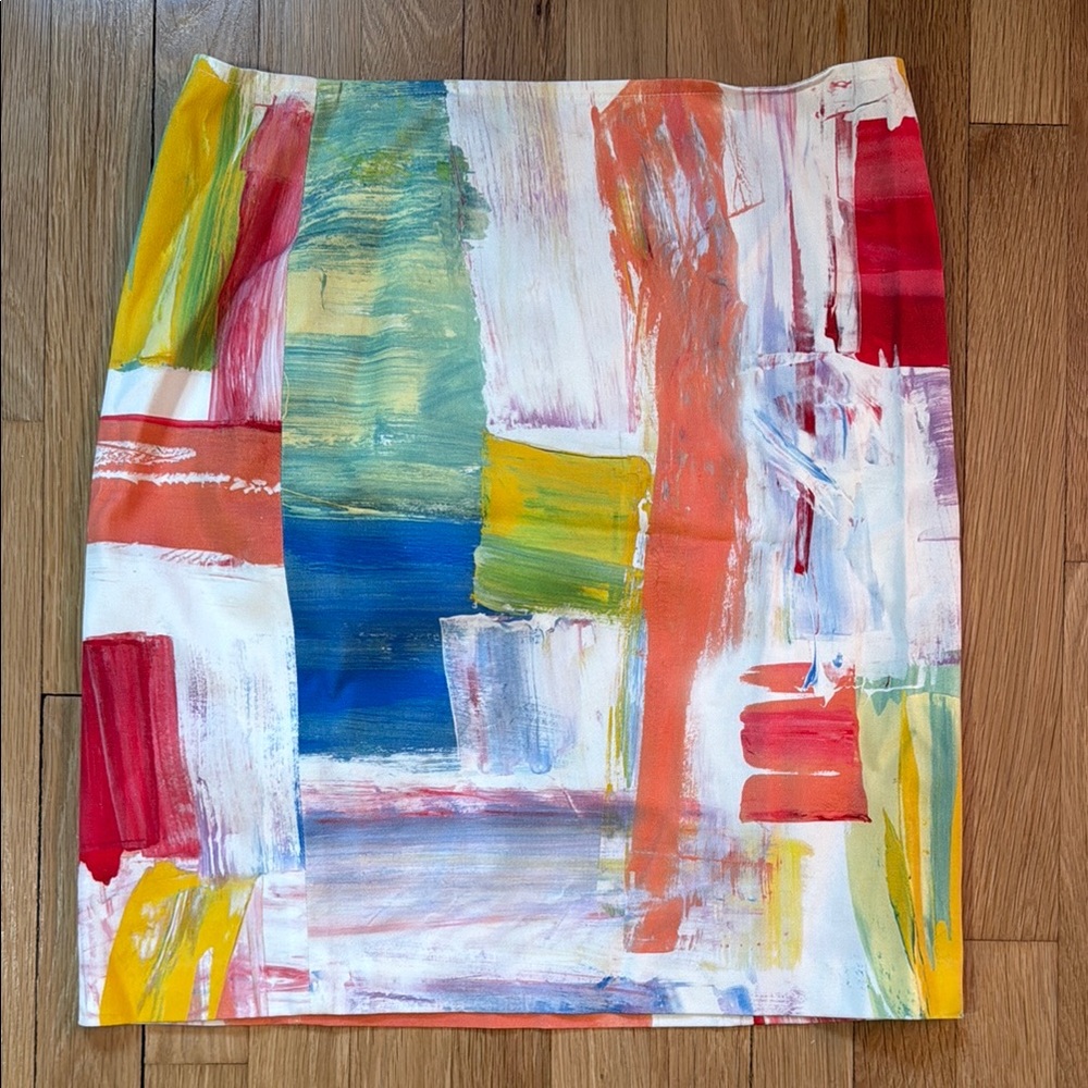Colorful Abstract Print Skirt
